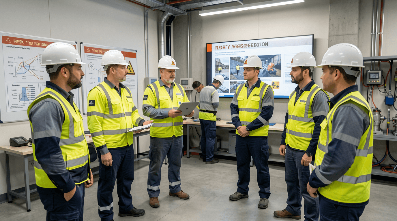 Session de prévention des risques et de sécurité opérationnelle en salle